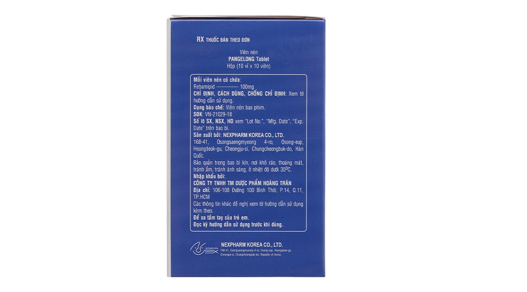 Pangelong Tablet 100mg trị viêm loét dạ dày (10 vỉ x 10 viên) - 2