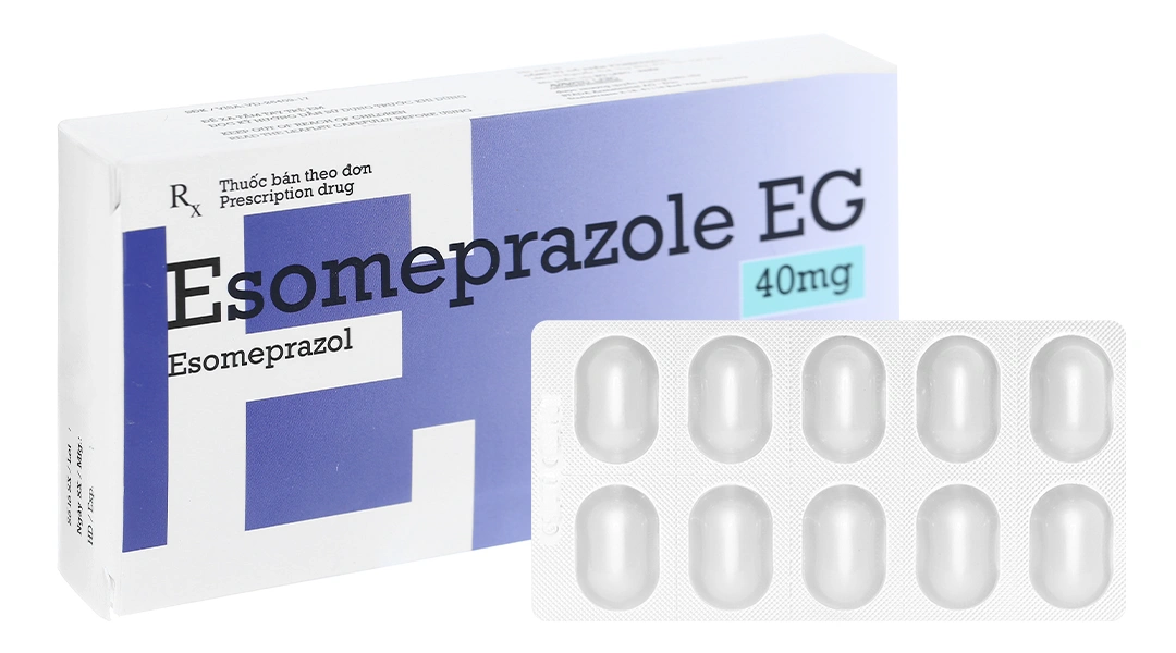 Esomeprazole EG 40mg trị loét dạ dày, trào ngược dạ dày, thực quản (2 vỉ x 10 viên) - 