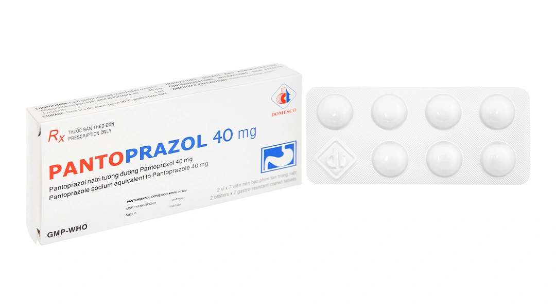 Pantoprazol Domesco 40mg điều trị viêm loét dạ dày (2 vỉ x 7 viên) - 