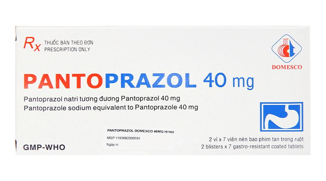 Pantoprazol Domesco 40mg điều trị viêm loét dạ dày (2 vỉ x 7 viên) - 1