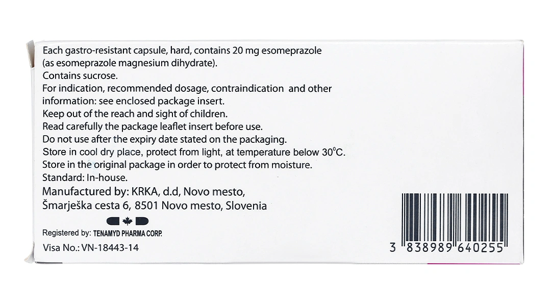 Emanera 20mg trị viêm loét thực quản do trào ngược (4 vỉ x 7 viên) - 2