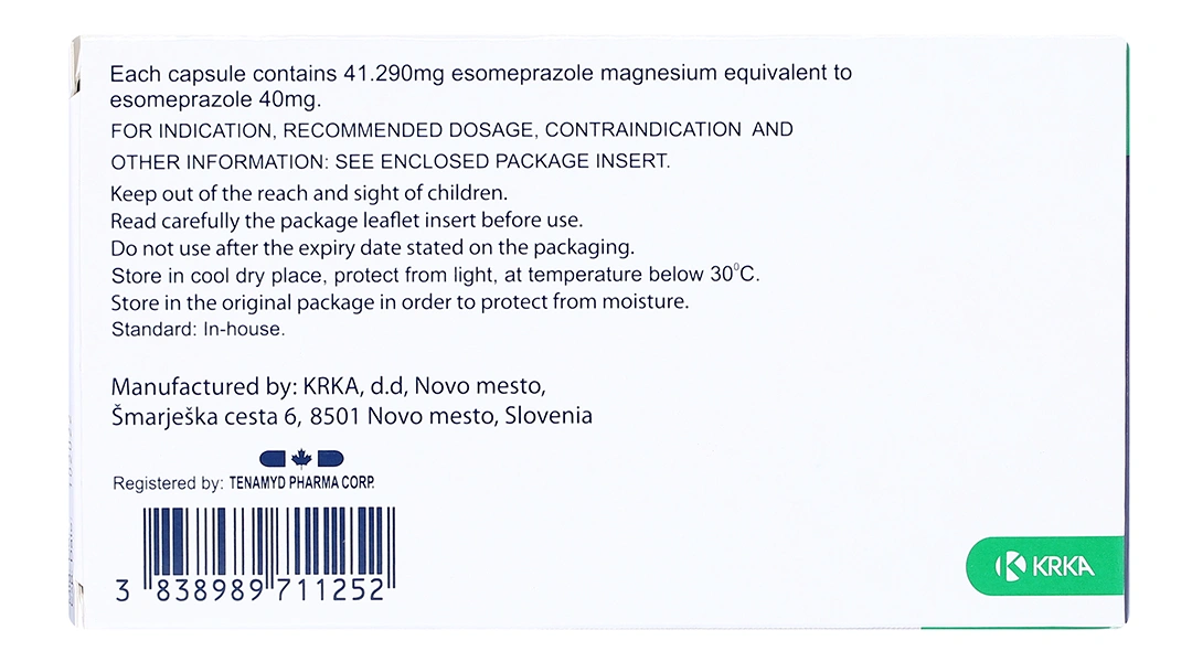 Emanera 40mg trị viêm loét thực quản do trào ngược (4 vỉ x 7 viên) - 2