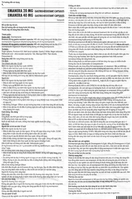 Emanera 40mg trị viêm loét thực quản do trào ngược (4 vỉ x 7 viên) - 5