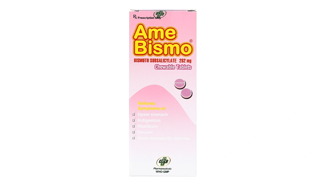 Viên nhai AmeBismo 262mg trị rối loạn tiêu hóa (6 vỉ x 10 viên) - 3