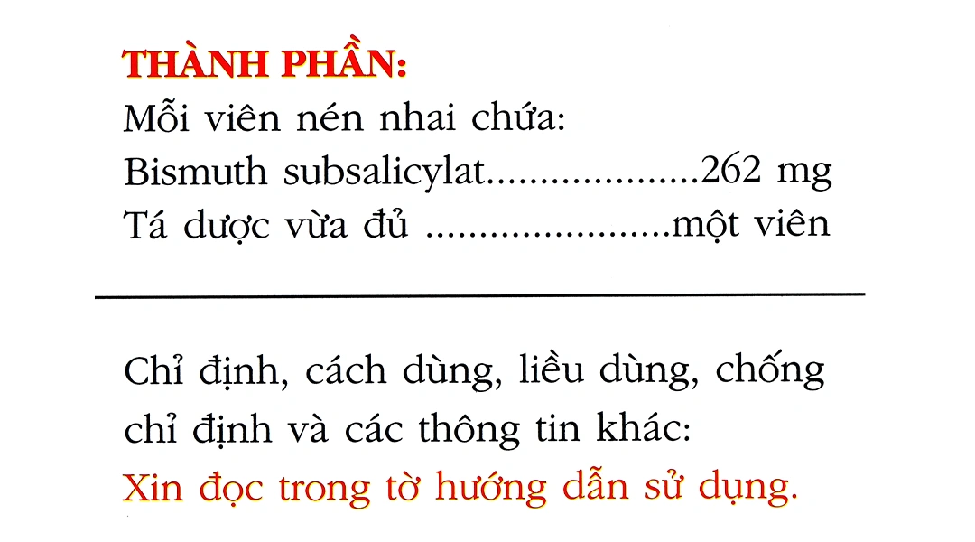 Viên nhai AmeBismo 262mg trị rối loạn tiêu hóa (6 vỉ x 10 viên) - 6