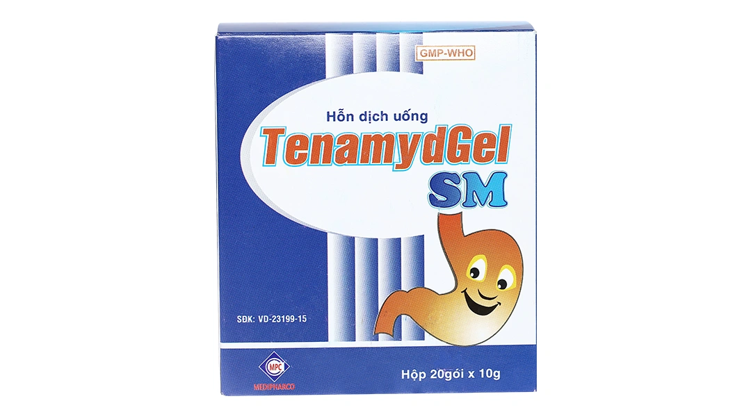 Hỗn dịch uống TenamydGel SM làm dịu triệu chứng do tăng acid dạ dày (20 gói x 10g) - 1