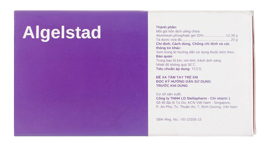 Hỗn dịch uống Algelstad 20% trị viêm thực quản, loét dạ dày tá tràng (20 gói x 20g) - 2