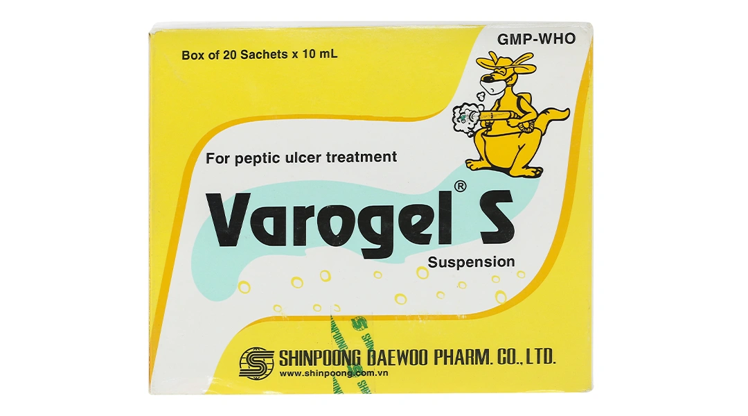 Hỗn dịch uống Varogel S trị viêm loét dạ dày - tá tràng cấp, mạn tính (20 gói x 10ml) - 1