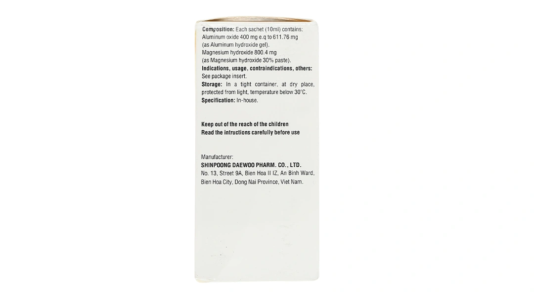 Hỗn dịch uống Varogel S trị viêm loét dạ dày - tá tràng cấp, mạn tính (20 gói x 10ml) - 3