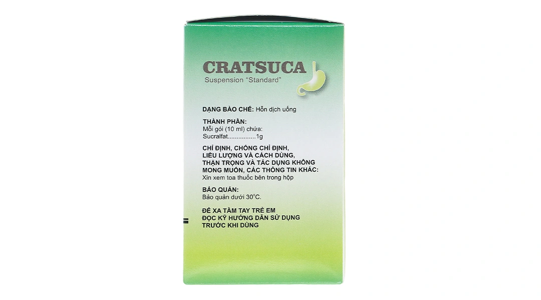 Hỗn dịch uống Cratsuca 1g trị viêm loét dạ dày, tá tràng (20 gói x 10ml) - 2