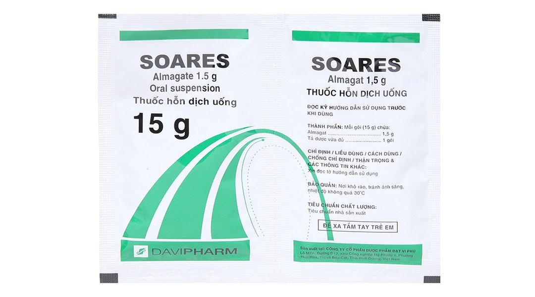 Hỗn dịch uống Soares trị loét dạ dày - tá tràng, viêm thực quản (30 gói x 15g) - 6