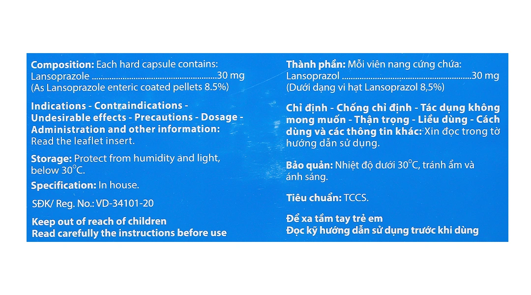 Agi - Lanso 30 mg viêm loét dạ dày, tá tràng, thực quản (2 vỉ x 10 viên) - 4
