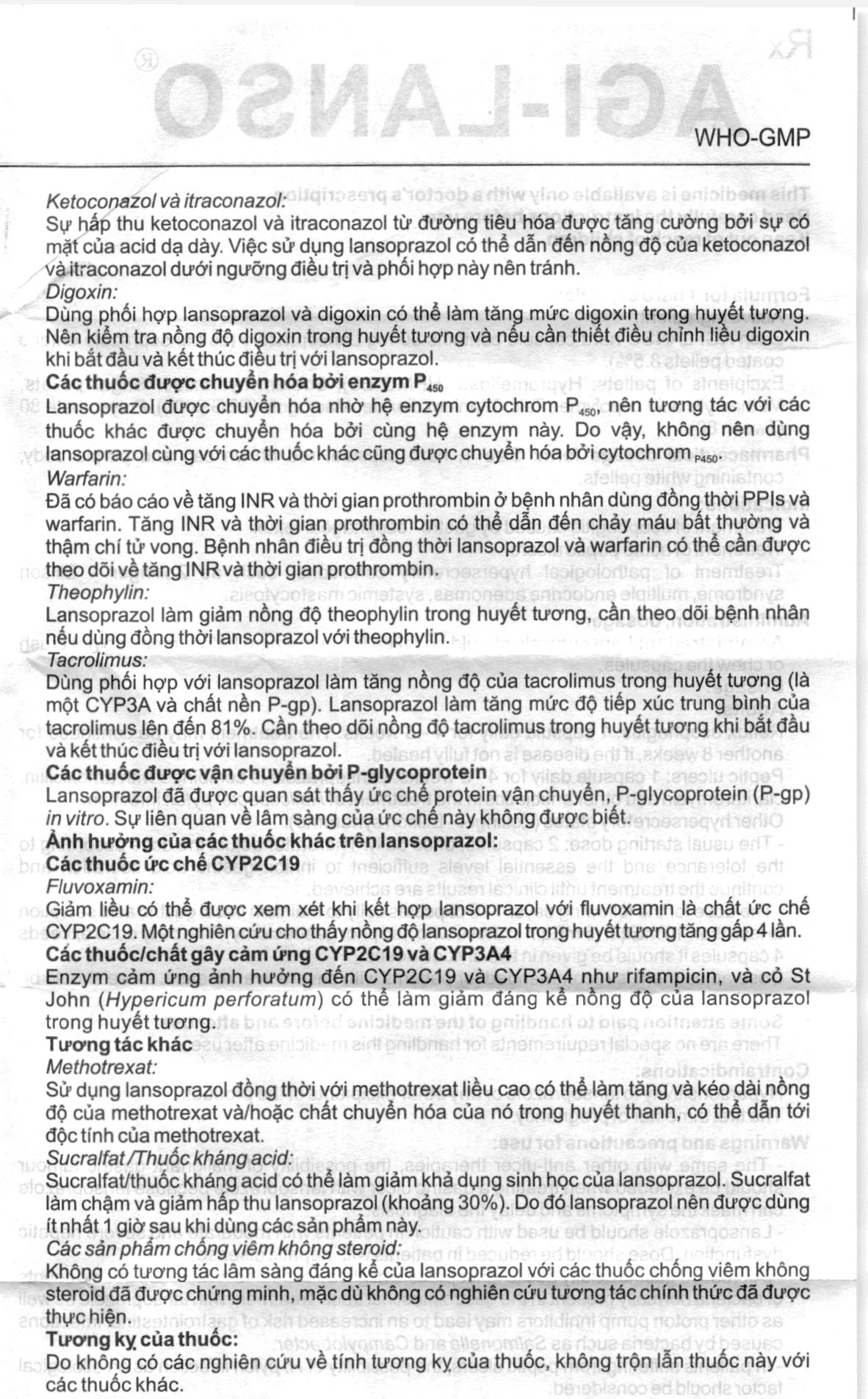 Agi - Lanso 30 mg viêm loét dạ dày, tá tràng, thực quản (2 vỉ x 10 viên) - 8