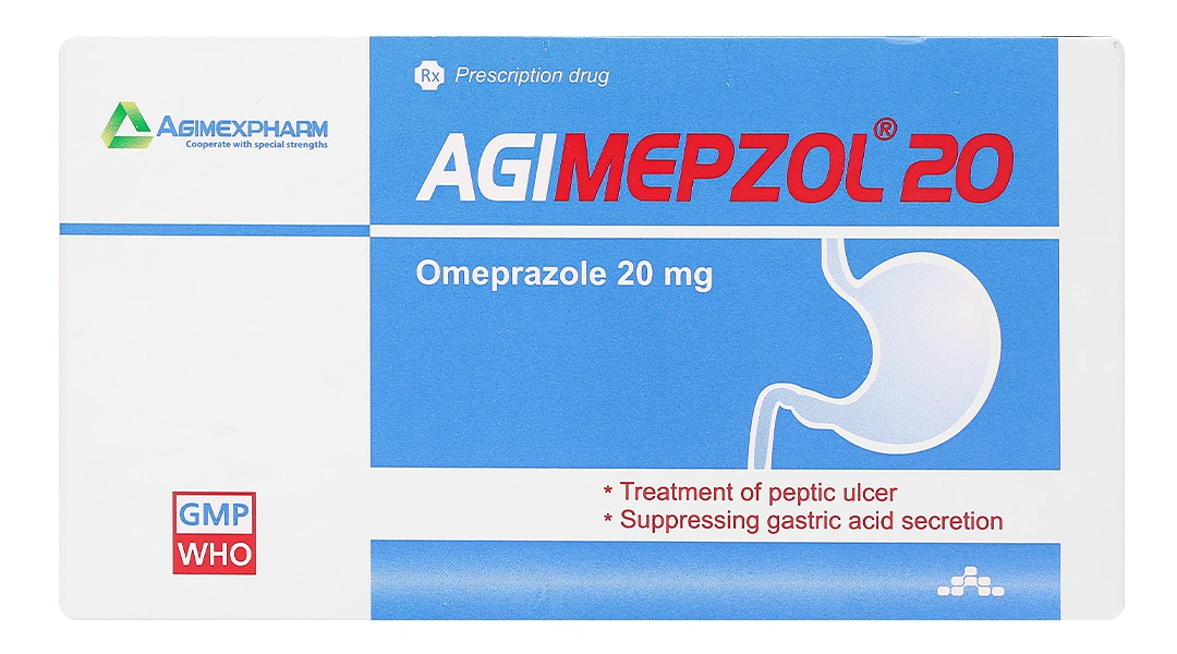 Agimepzol 20 trị loét dạ dày tá tràng, trào ngược (10 vỉ x 10 viên) - 1