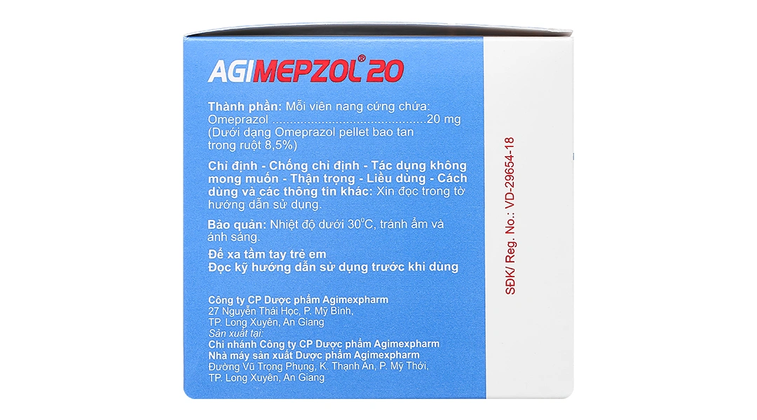 Agimepzol 20 trị loét dạ dày tá tràng, trào ngược (10 vỉ x 10 viên) - 2