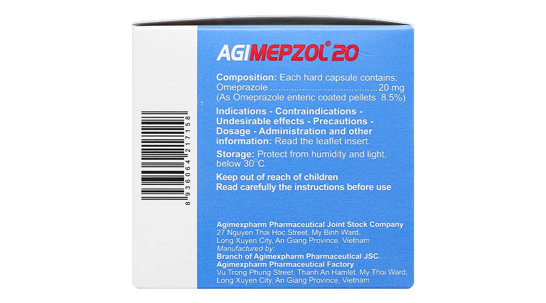 Agimepzol 20 trị loét dạ dày tá tràng, trào ngược (10 vỉ x 10 viên) - 3