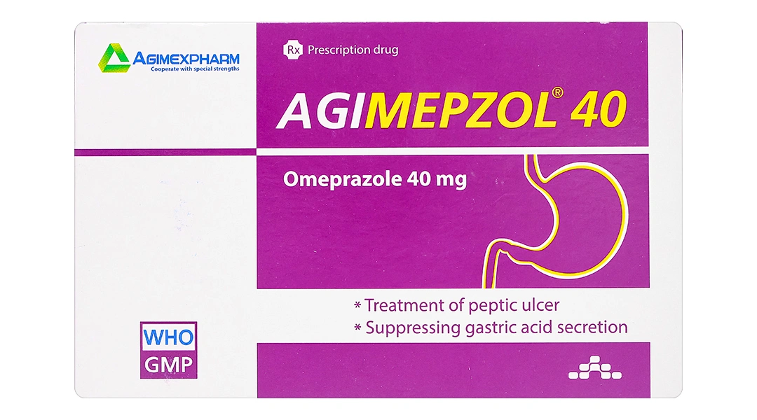 Agimepzol 40 điều trị loét dạ dày tá tràng, trào ngược (10 vỉ x 10 viên) - 1