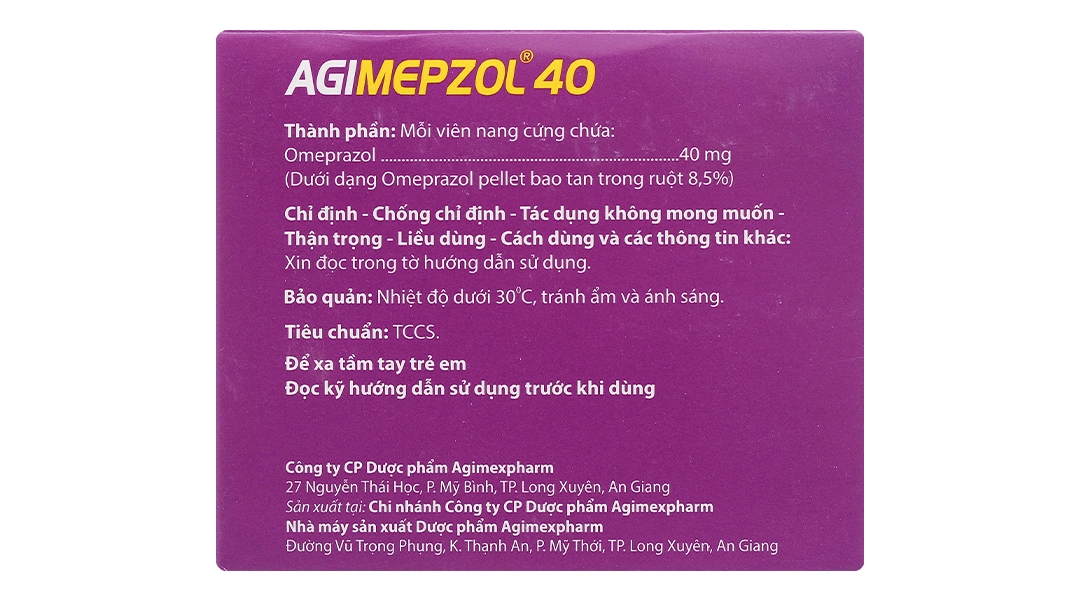 Agimepzol 40 điều trị loét dạ dày tá tràng, trào ngược (10 vỉ x 10 viên) - 3