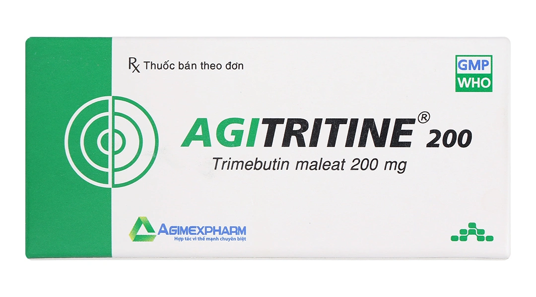 Agitritine 200mg trị đau co thắt dạ dày, hội chứng ruột kích thích (5 vỉ x 10 viên) - 1