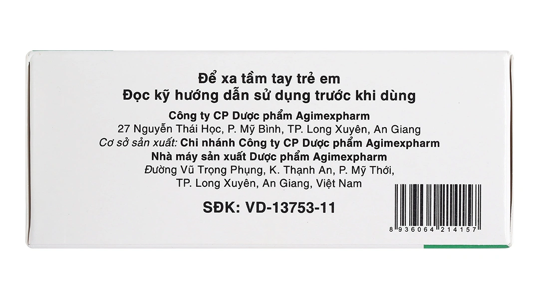 Agitritine 200mg trị đau co thắt dạ dày, hội chứng ruột kích thích (5 vỉ x 10 viên) - 3