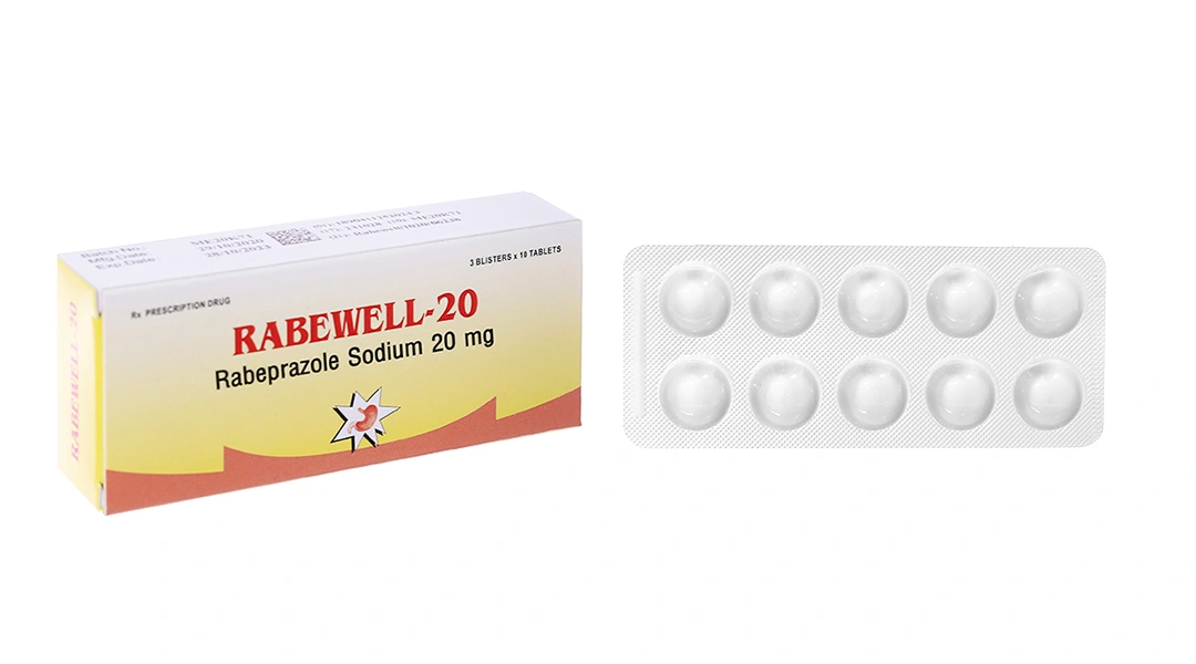 Rabewell-20 trị trào ngược dạ dày, thực quản (3 vỉ x 10 viên) - 