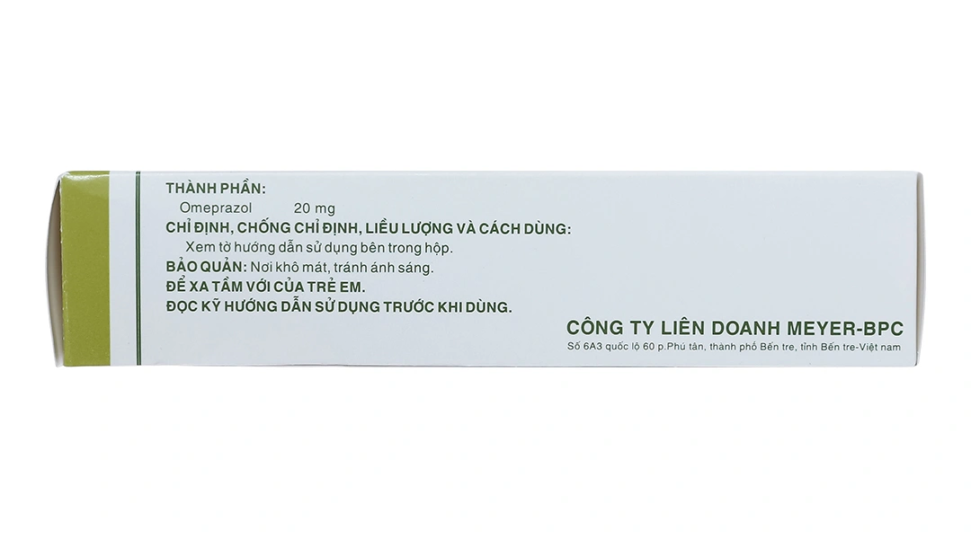 Meyerazol 20mg trị trào ngược dạ dày, thực quản, loét dạ dày-tá tràng (3 vỉ x 10 viên) - 2