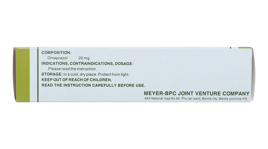 Meyerazol 20mg trị trào ngược dạ dày, thực quản, loét dạ dày-tá tràng (3 vỉ x 10 viên) - 3