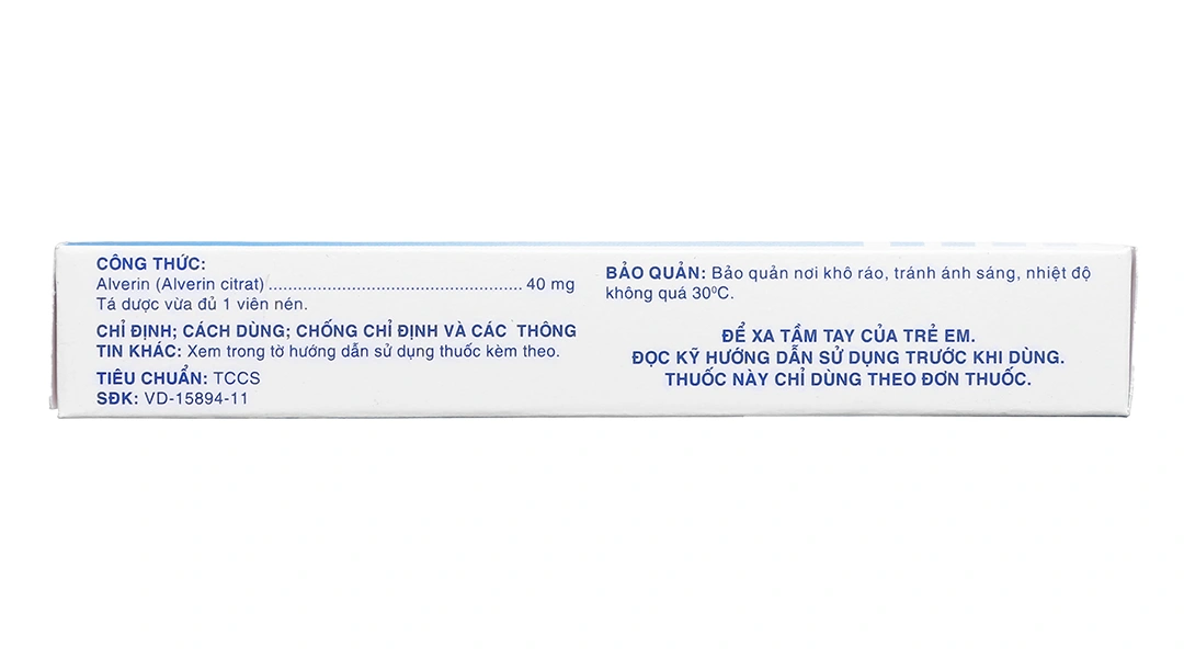 Spalaxin 40mg giảm đau do co thắt tiêu hóa (3 vỉ x 10 viên) - 3