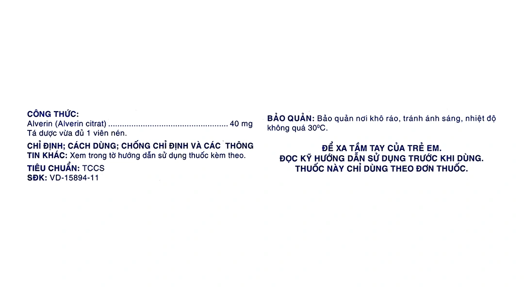 Spalaxin 40mg giảm đau do co thắt tiêu hóa (3 vỉ x 10 viên) - 4