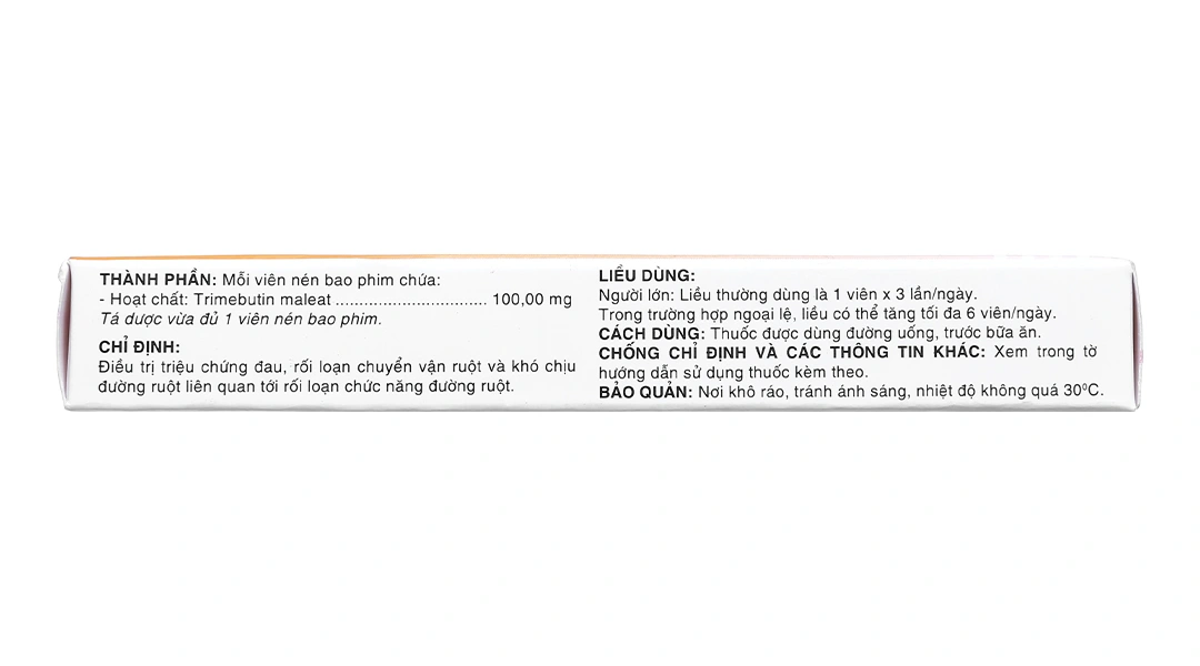Detriat 100mg giảm đau do co thắt tiêu hóa (2 vỉ x 10 viên) - 3