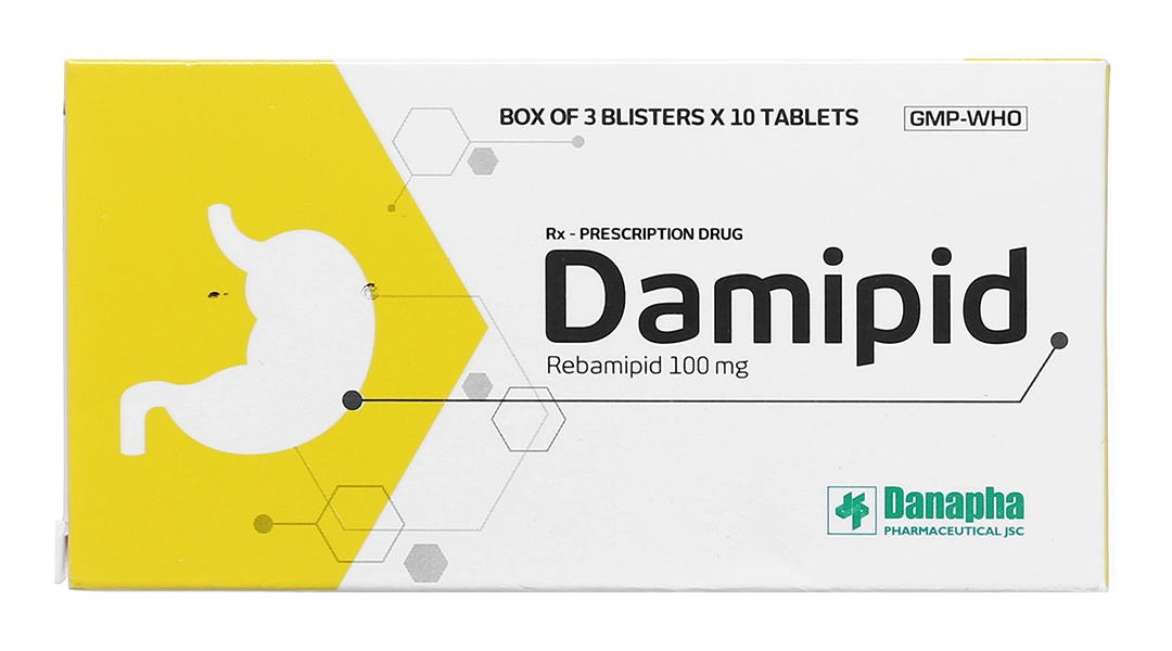 Damipid 100mg trị viêm loét dạ dày (3 vỉ x 10 viên) - 2