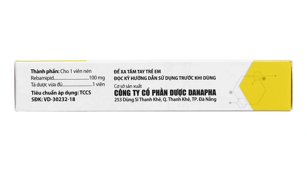 Damipid 100mg trị viêm loét dạ dày (3 vỉ x 10 viên) - 4