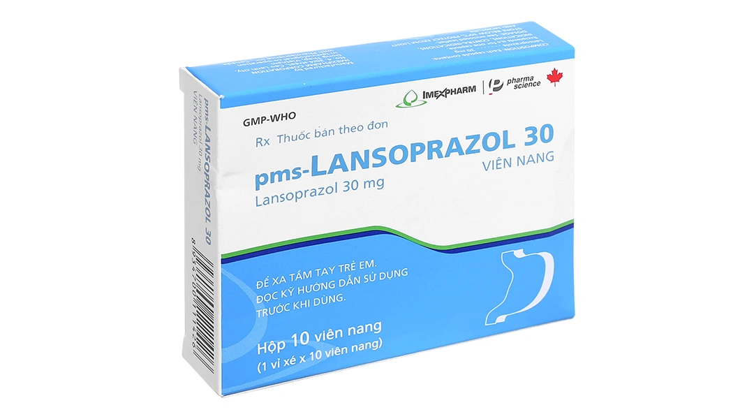 Pms-Lansoprazol 30 trị trào ngược dạ dày, thực quản (1 vỉ x 10 viên) - 1