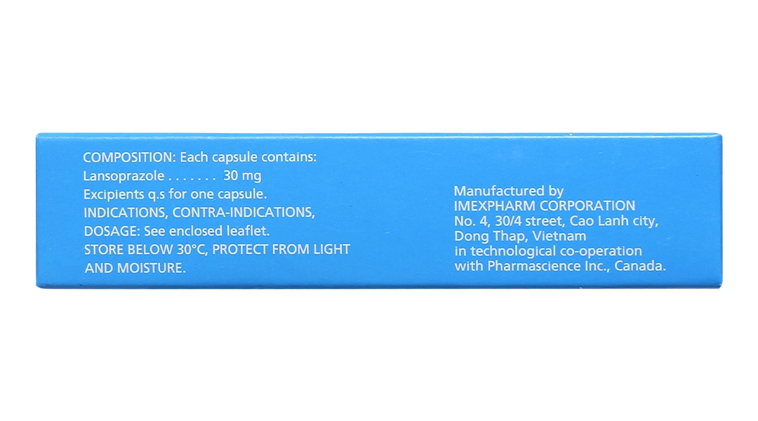 Pms-Lansoprazol 30 trị trào ngược dạ dày, thực quản (1 vỉ x 10 viên) - 4