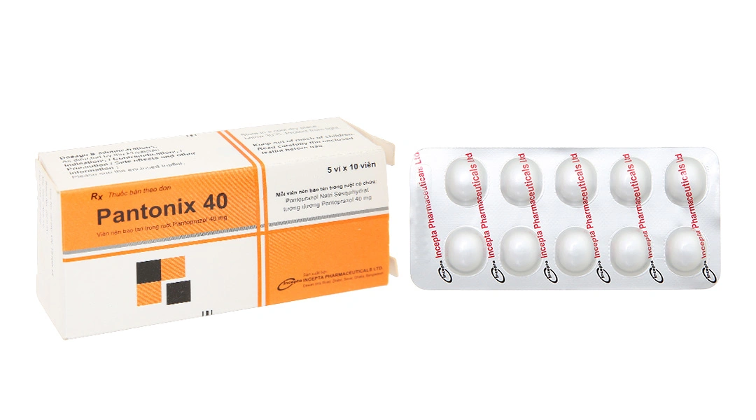 Pantonix 40 trị trào ngược dạ dày, thực quản (5 vỉ x 10 viên) - 