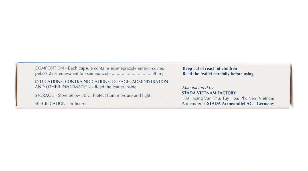 Esomeprazole Stada 40mg phòng và trị viêm loét dạ dày tá tràng (2 vỉ x 10 viên) - 3