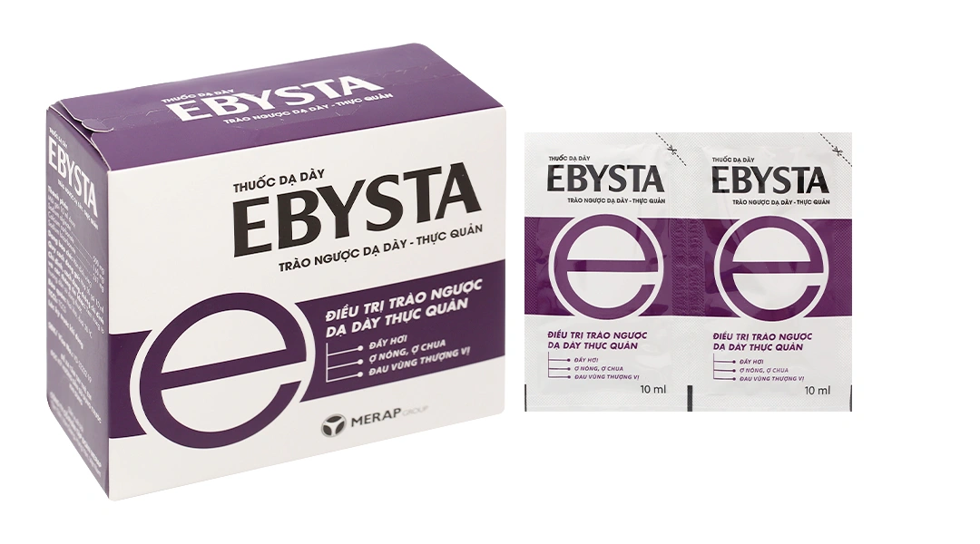 Hỗn dịch uống Ebysta 20mg trị trào ngược dạ dày, thực quản (20 gói x 10ml) - 