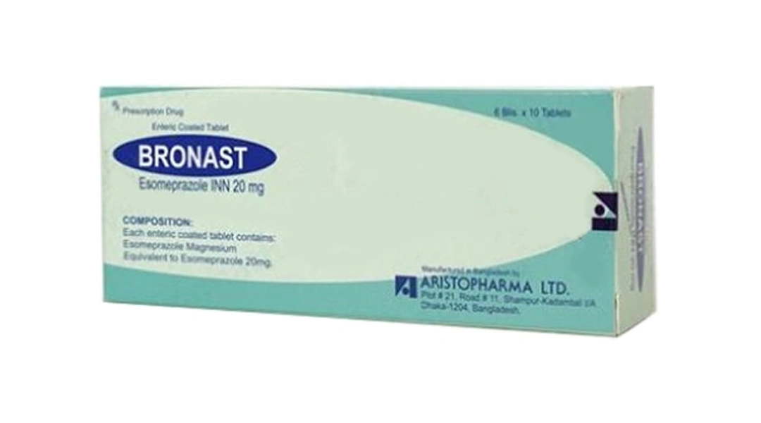 Bronast 20mg trị trào ngược dạ dày, thực quản (6 vỉ x 10 viên) - 