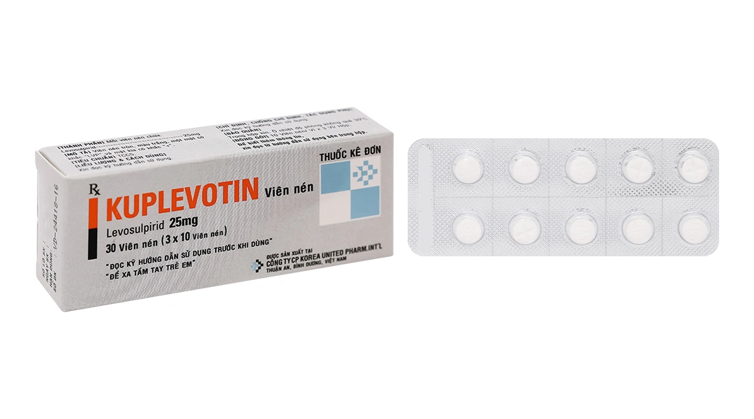 Kuplevotin 25mg trị rối loạn chức năng tiêu hóa (3 vỉ x 10 viên) - 