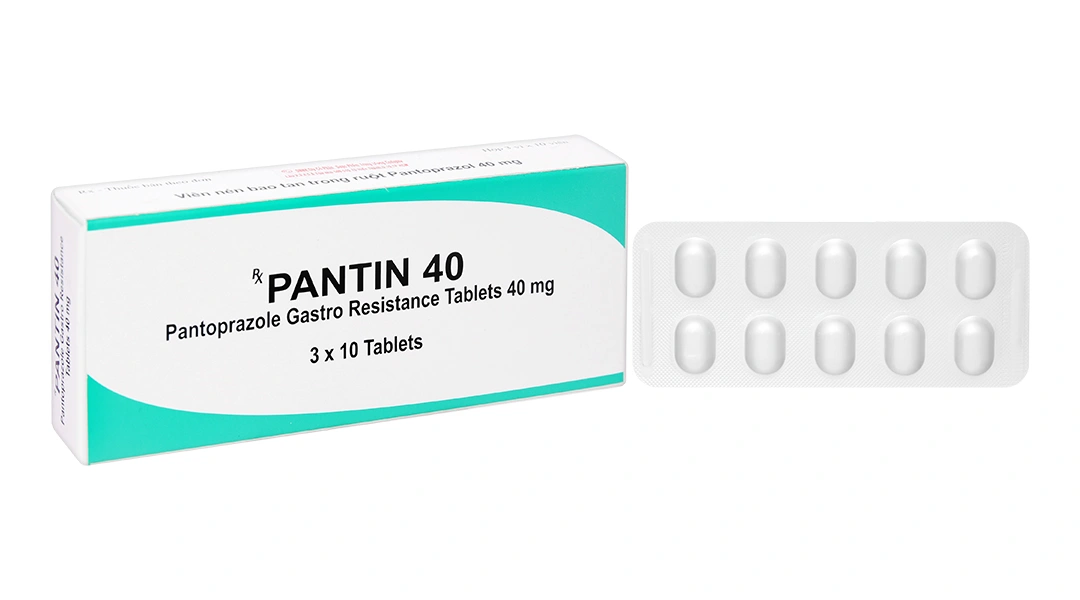 Pantin 40 trị viêm loét thực quản kèm trào ngược dạ dày, thực quản (3 vỉ x 10 viên) - 