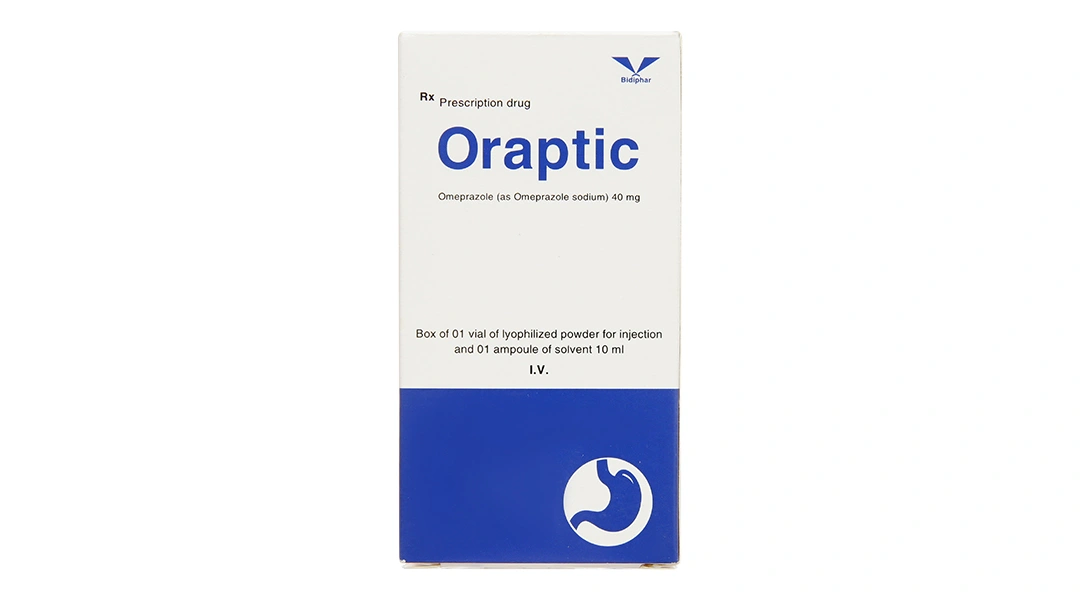 Bột pha tiêm Oraptic 40mg điều trị loét tá tràng, dạ dày (1 lọ bột + 1 ống 10ml) - 1