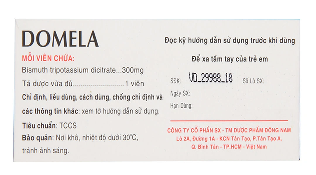Domela 300mg điều trị viêm loét dạ dày, tá tràng (10 vỉ x 10 viên) - 3