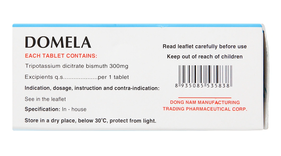 Domela 300mg điều trị viêm loét dạ dày, tá tràng (10 vỉ x 10 viên) - 2