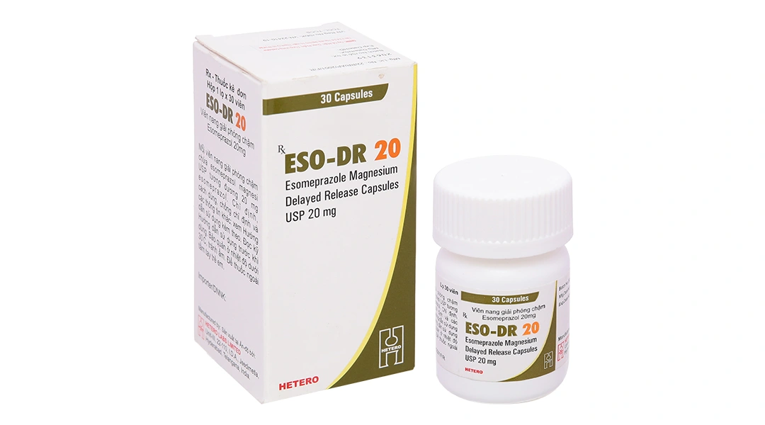 Eso-Dr 20 trị trào ngược dạ dày, thực quản lọ 30 viên - 
