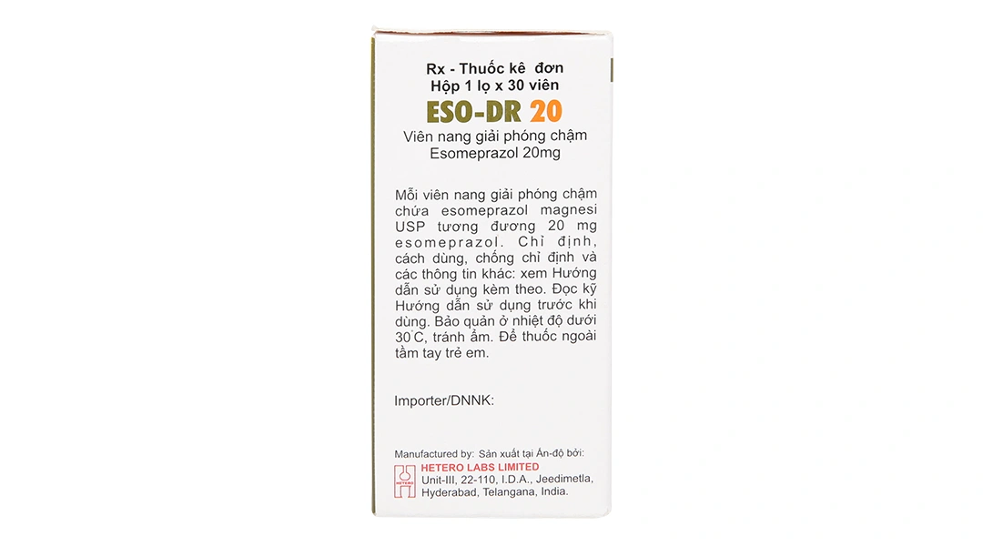 Eso-Dr 20 trị trào ngược dạ dày, thực quản lọ 30 viên - 3
