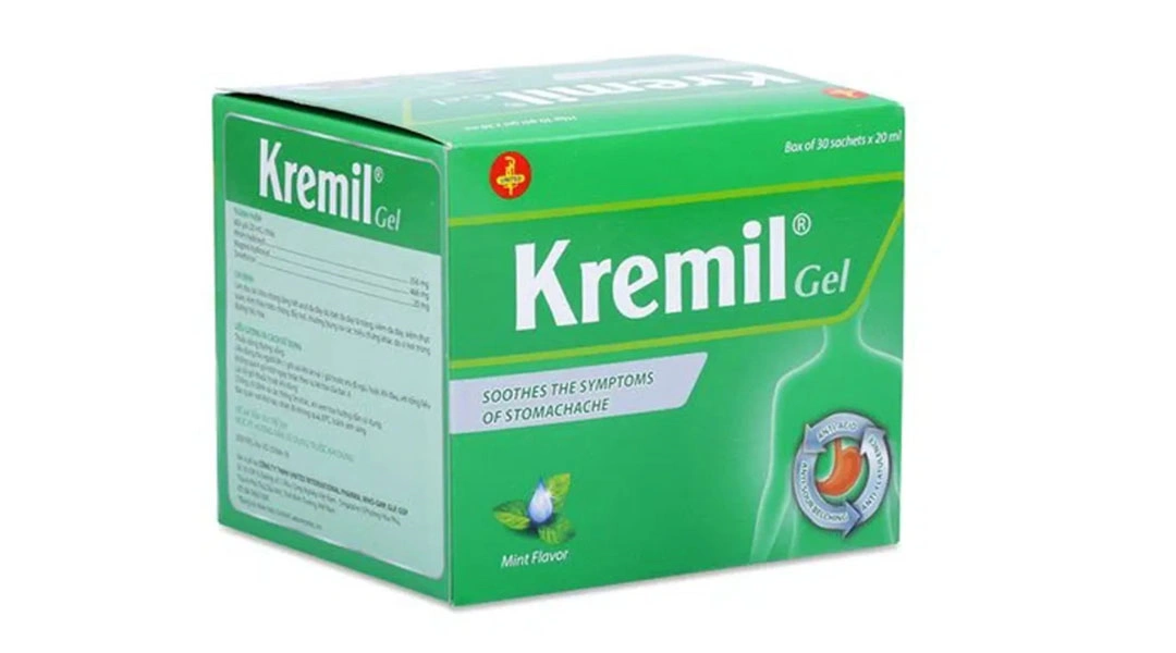 Kremil Gel trị viêm loét dạ dày, tá tràng (30 gói x 20ml) - 