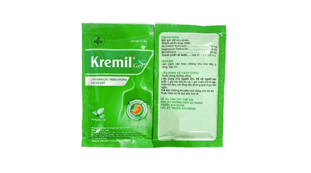 Kremil Gel trị viêm loét dạ dày, tá tràng (30 gói x 20ml) - 1