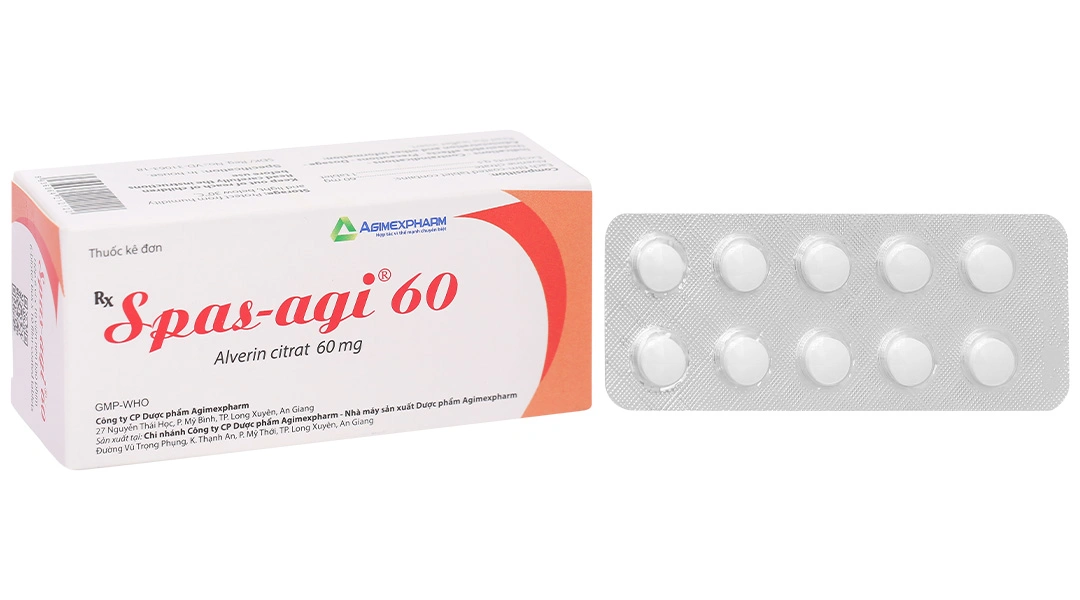Spas-agi 60 chống đau do co thắt cơ trơn ở đường tiêu hóa (6 vỉ x 10 viên) - 