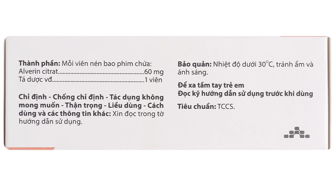 Spas-agi 60 chống đau do co thắt cơ trơn ở đường tiêu hóa (6 vỉ x 10 viên) - 3