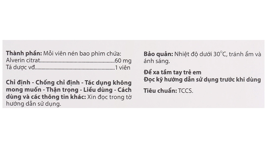 Spas-agi 60 chống đau do co thắt cơ trơn ở đường tiêu hóa (6 vỉ x 10 viên) - 4
